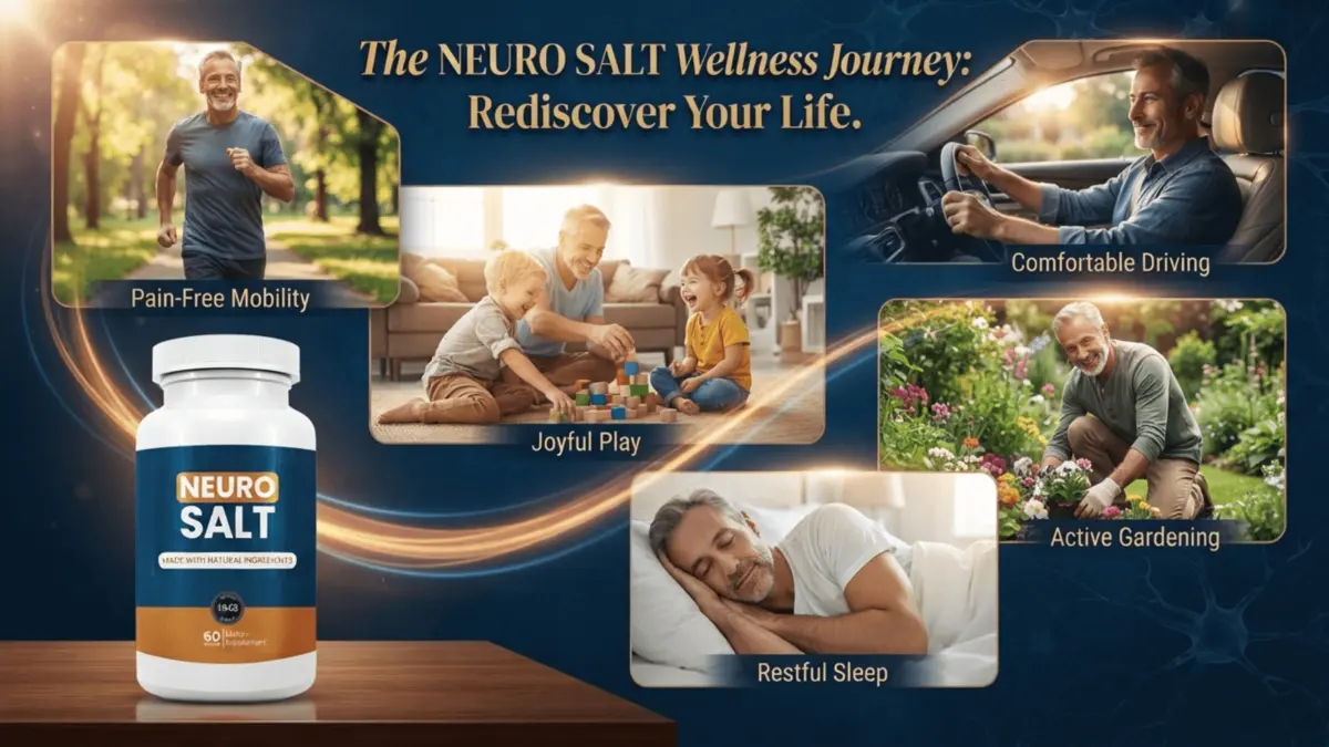 NeuroSalt calms nerves blocks pain protects cells for restored mobility